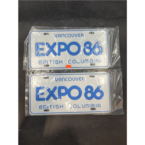 Expo 86 Souvenir License Plates