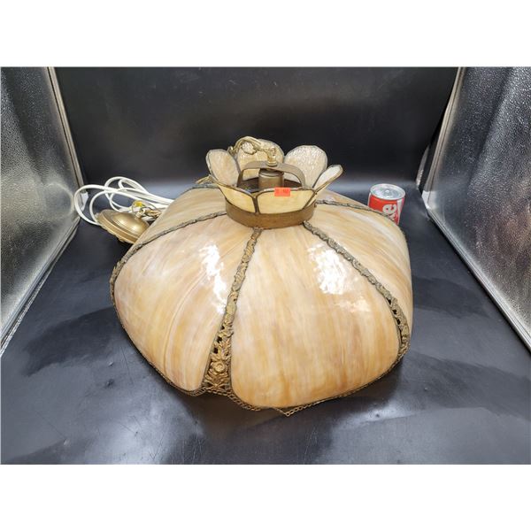 Slag Glass Hanging Lamp