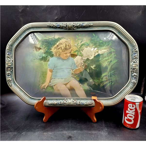 Framed Child Playing In Garden Picture