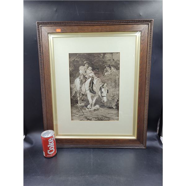 Framed & Signed "Hold Tight" Print by Fred Morgan