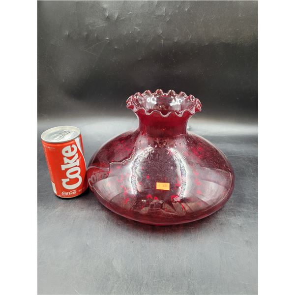 Vintage Ruby Red Glass Lampshade