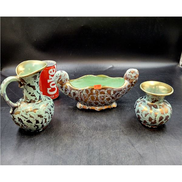 Ceramic Bowl, Pitcher, & Vase Made in Germany