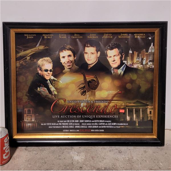 Framed "David Foster & Friends: Crescendo" Poster