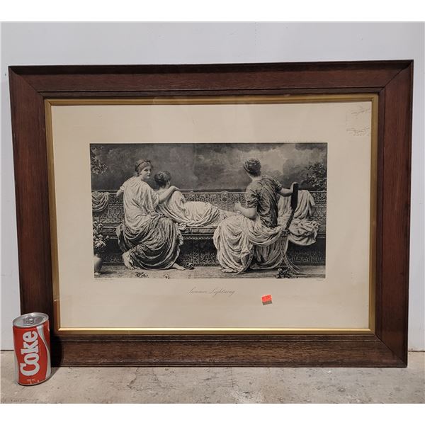 Framed "Summer Lightning" Print by Albert Joseph Moore