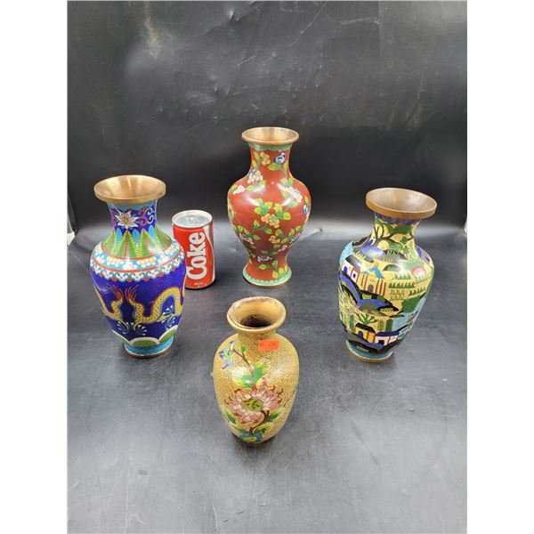 Vintage Chinese Cloisonné Vases