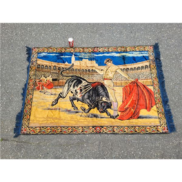 Vintage Matador Bull Fighting Wall Tapestry