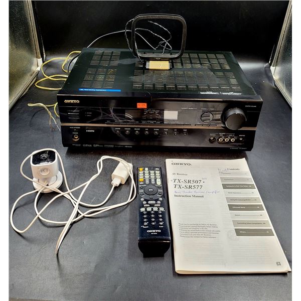 Onkyo AV Receiver/ Amplifier w/ Remote & Blink Camera
