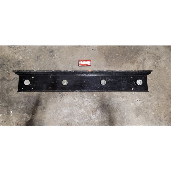 Vintage Hand Crafted Coat Rack w/ Crystal Door Knobs