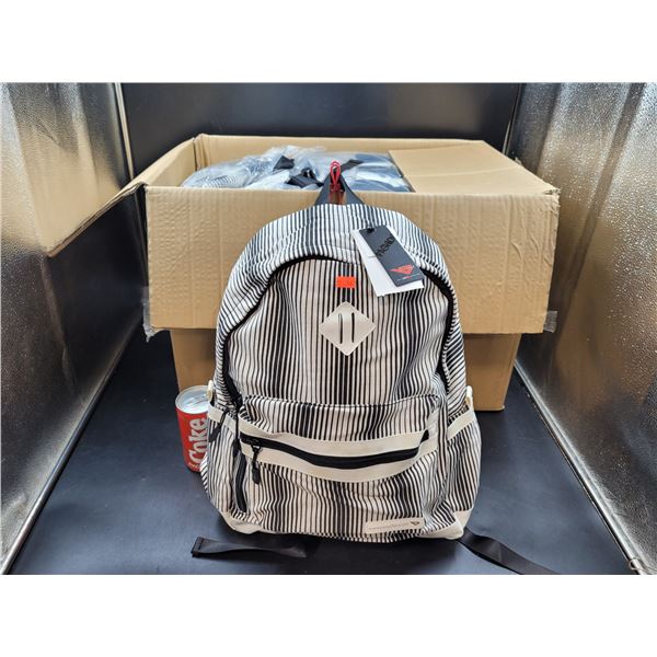 Lot of Striped Backpacks