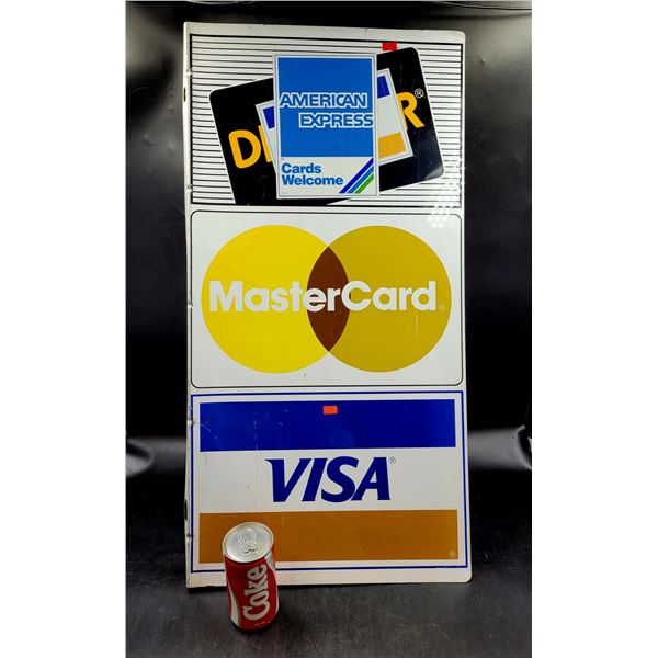 Tin Credit Card Sign