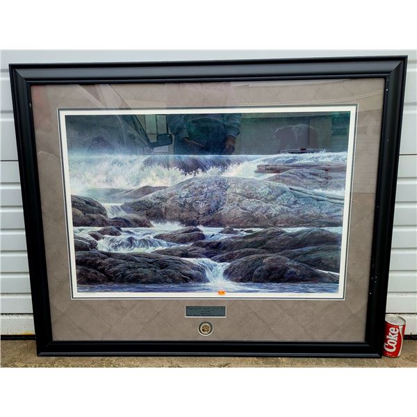 Signed & Numbered "Navigating the Rapids - Black Bear" Print by Robert Bateman