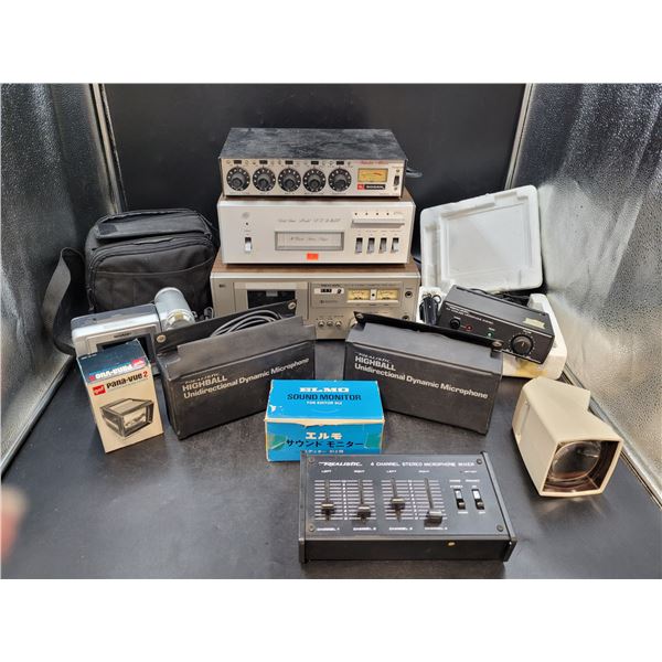 Realistic Microphones & Microphone System, Mixer, 8 Track Stereo Player, Cassette Deck, & More