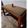 Image 2 : Upholstered Oak Bench