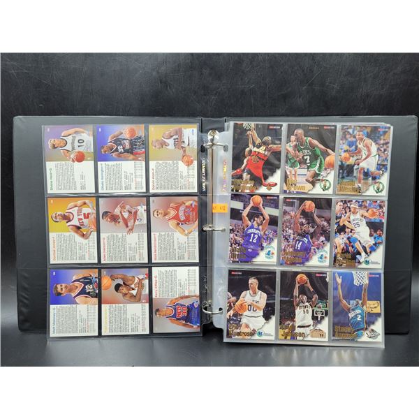 Binder of Vintage Basketball Sports Cards