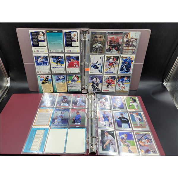 2 Binders of Vintage Hockey and Baseball Cards