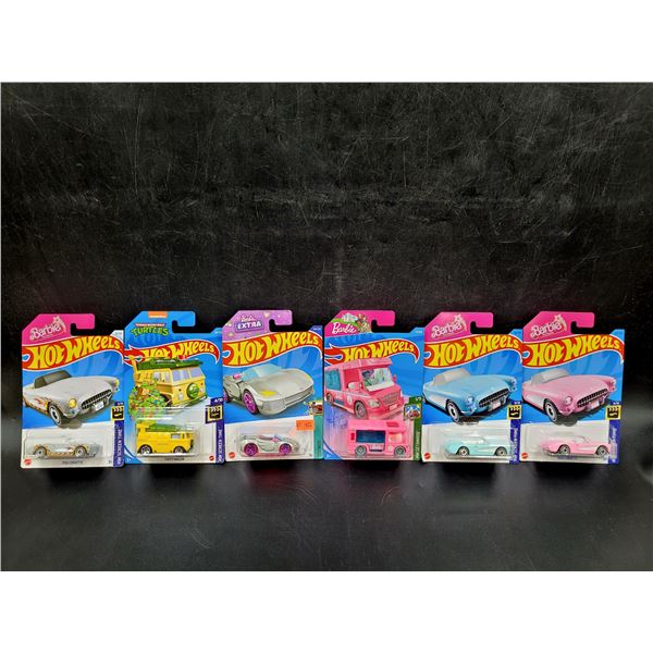 6 Sealed Barbie and Ninja Turtles Hot Wheels