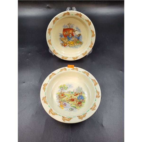 2 Royal Doulton Bunnykins Bowls