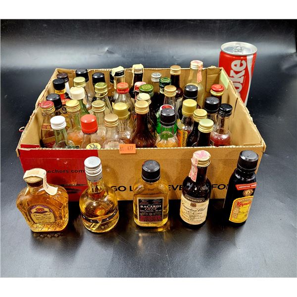 Box Lot of Mini Liquor Bottles