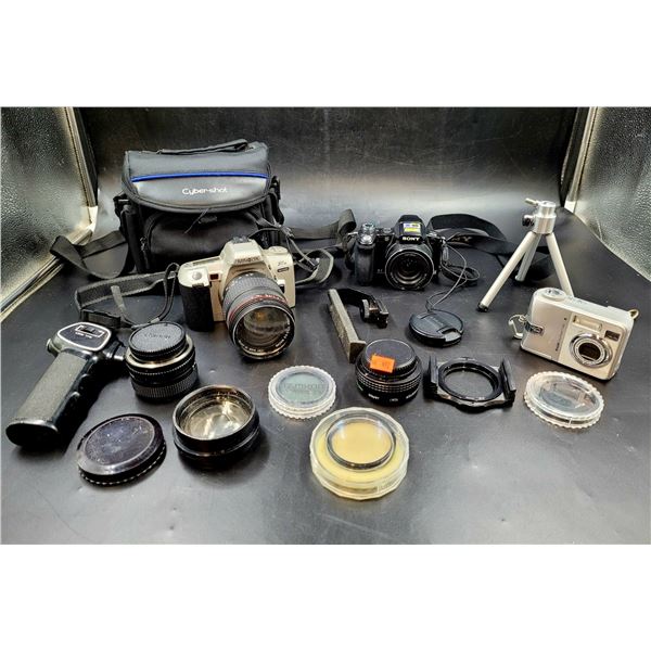 Vintage Film/Digital Camera & Lens Lot