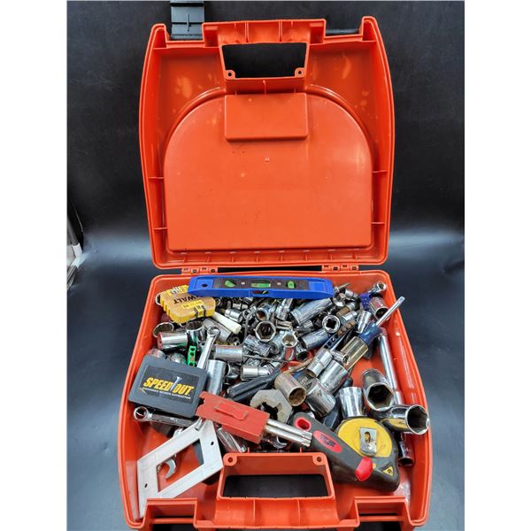 Sockets and Tools in Orange Tool Case