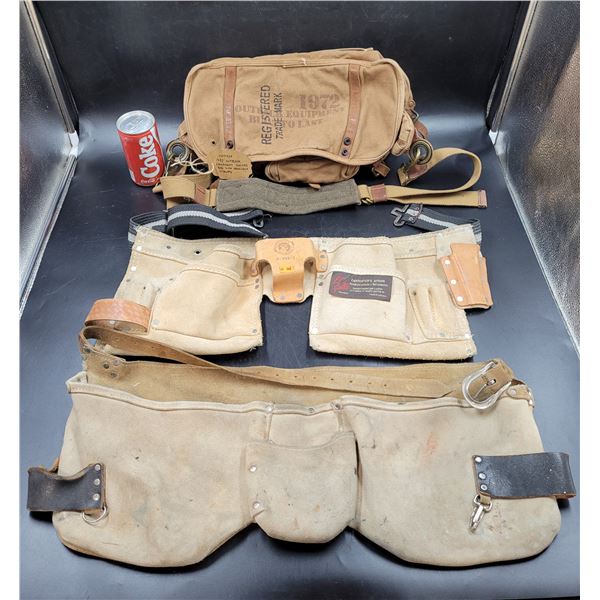 Vintage Outback Equipment Canvas Bag and Leather Tool Belts