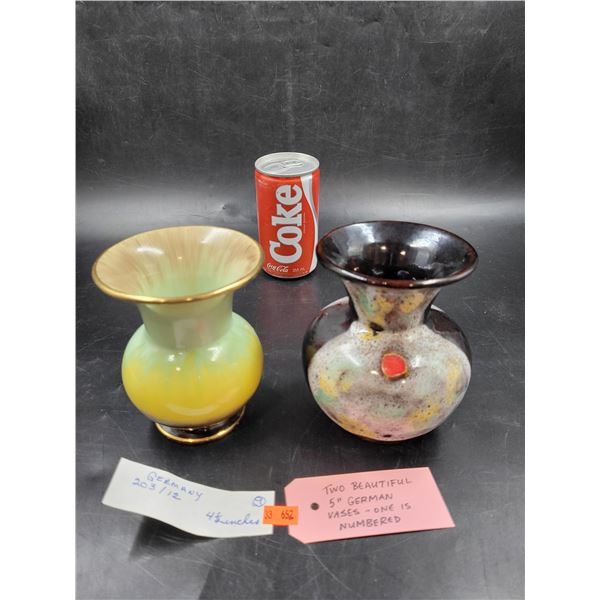 2 - 5" German Vases 1 is Numbered
