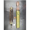 Image 1 : 2 Antique Wood Handled Straight Razor Strops