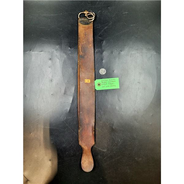 Antique Honing Double Leather Razor Strop 24" w/Hooks