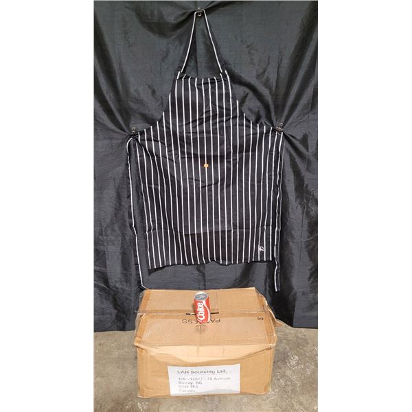 Case of 100 Black & Teal LG Aprons