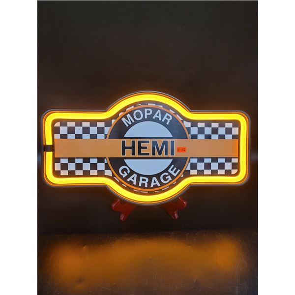 Light-up Mopar Hemi Garage Sign