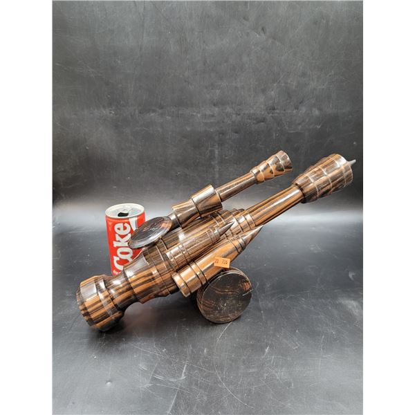 Handmade Wooden Cannon Decor
