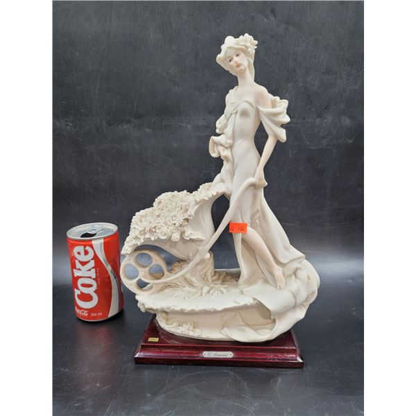 Giuseppe Armani Lady with Flower Cart Figurine Made in Italy