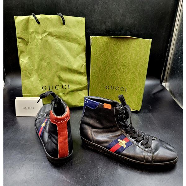 Gucci Ace High-Top Leather Sneakers