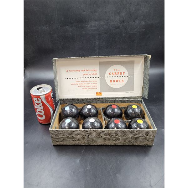 Vintage B & A Carpet Bowls Made in England