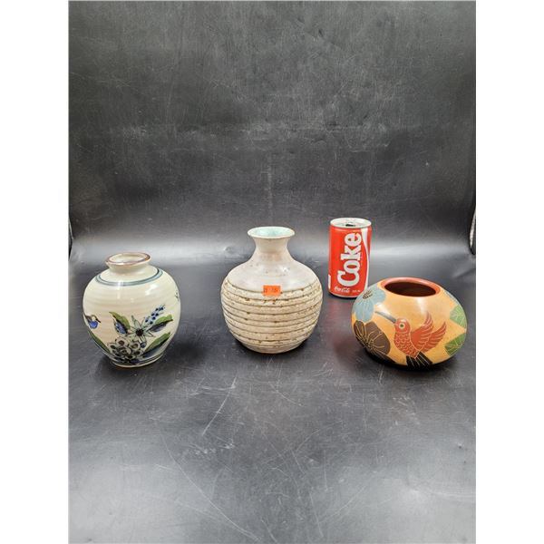 Signed Pottery Vases