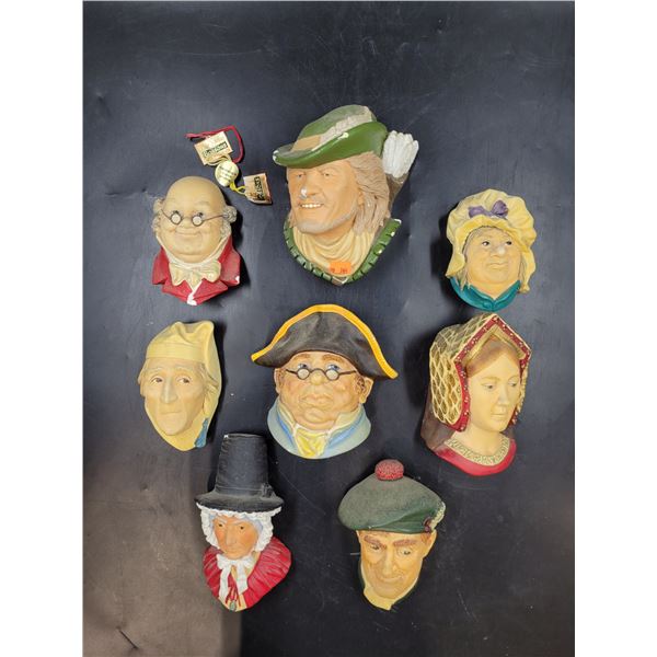 Hand Painted Bossons Chalkware Heads