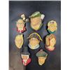 Image 1 : Hand Painted Bossons Chalkware Heads