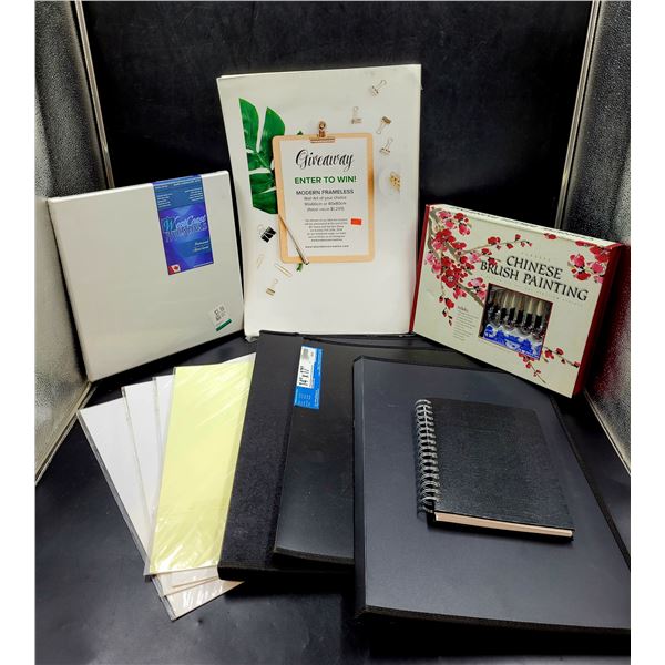 Chinese Brush Painting Set, Paper, & Canvas