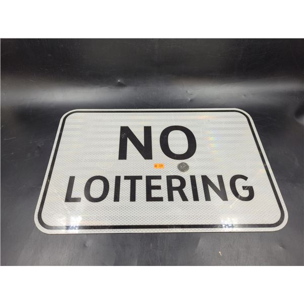 No Loitering Metal Sign