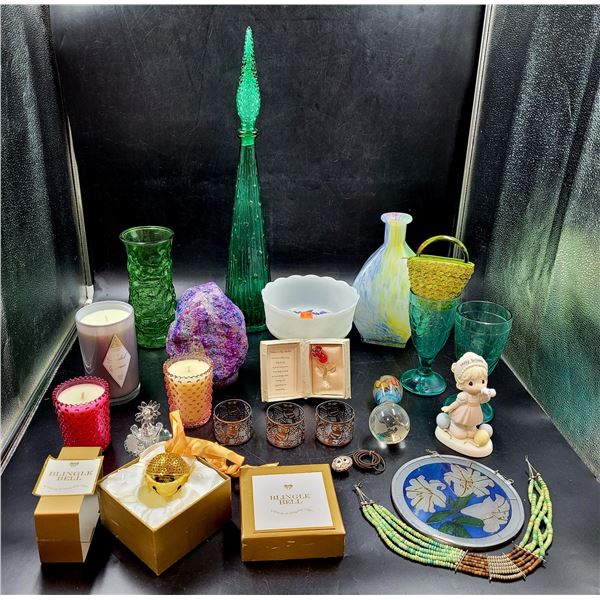Vintage Glassware & Decor Lot
