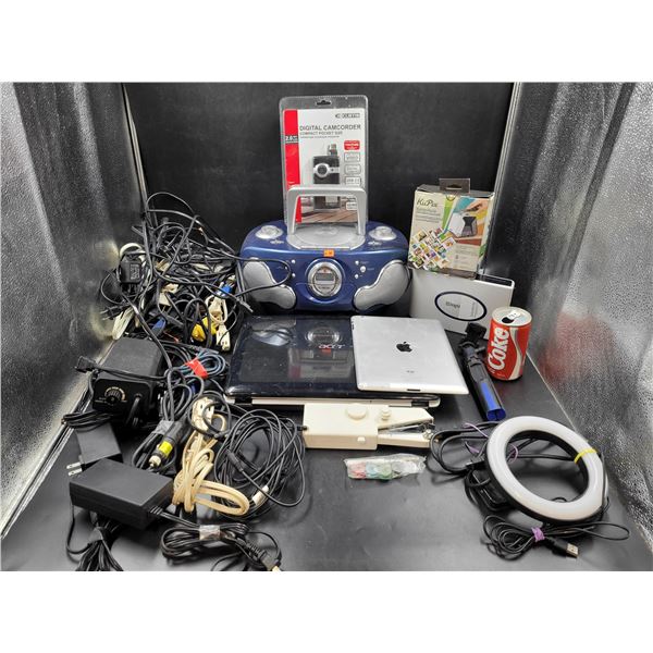 Vintage Electronics Lot (Curtis Speaker, Acer Laptop, Ring Light, etc.)