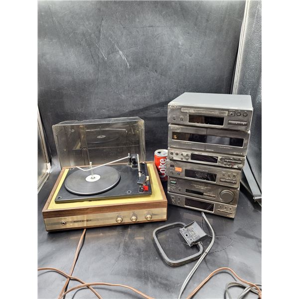 Silvertone Record Player, Sony CD Player, Cassette Player, Hi-Fi Component System, & More