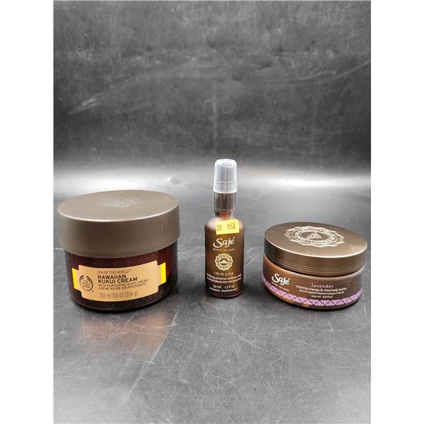 Saje & Body Shop Body Cream & Personal Wellness Mist