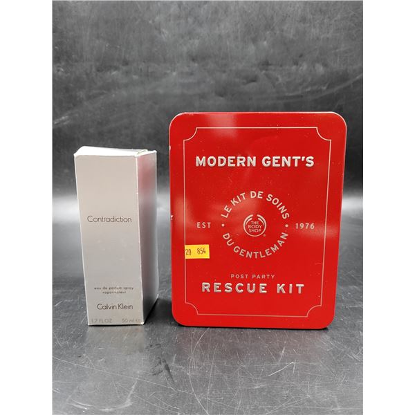 Contradiction by Calvin Klein & Body Shop Lotion/Serum Kit for Men