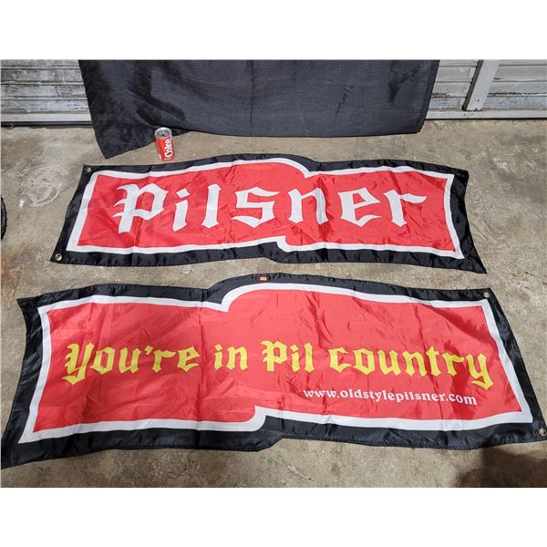 2 Double Sided Pilsner Flags