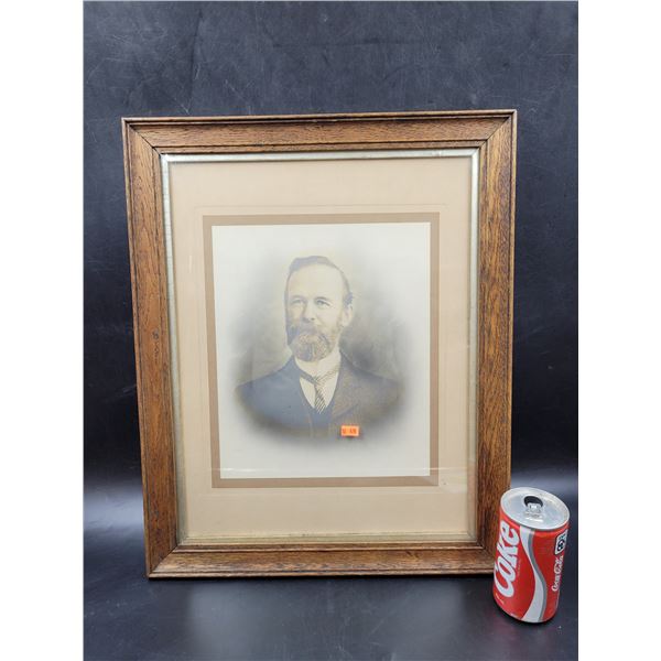 Antique Picture in Oak Frame