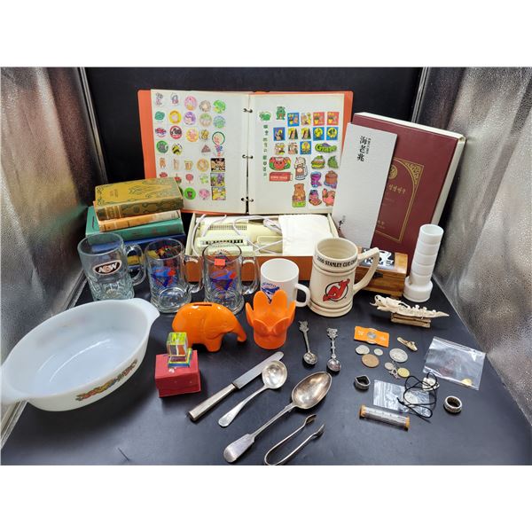 Vintage Lot w/Toronto Blue Jays Mugs and Some Silver