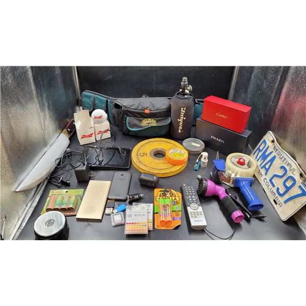 Misc Lot w/Vintage 5lb Weight