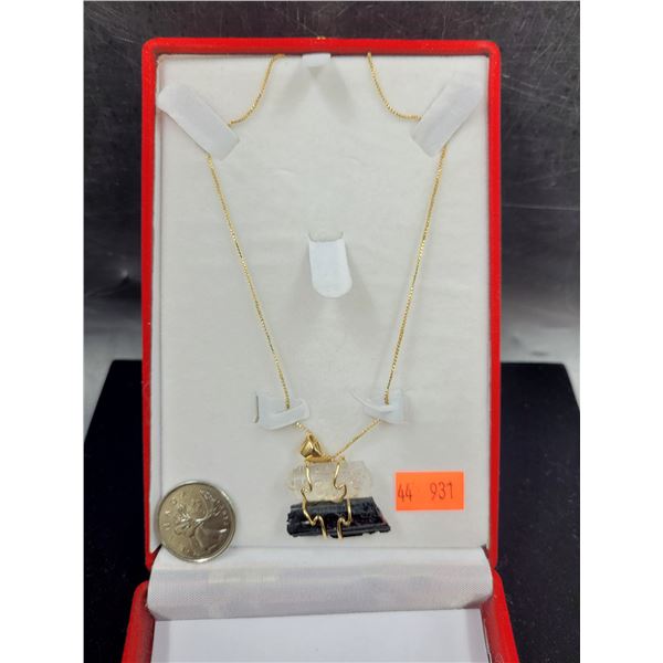 Clear Quartz & Black Tourmaline Necklace