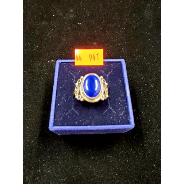 Sterling Silver Ring w/ Blue Stone